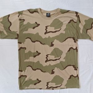 Vintage 90s ROTHCO Sand Desert Tri-Color Camo Military Tactical Casual 3XL Shirt